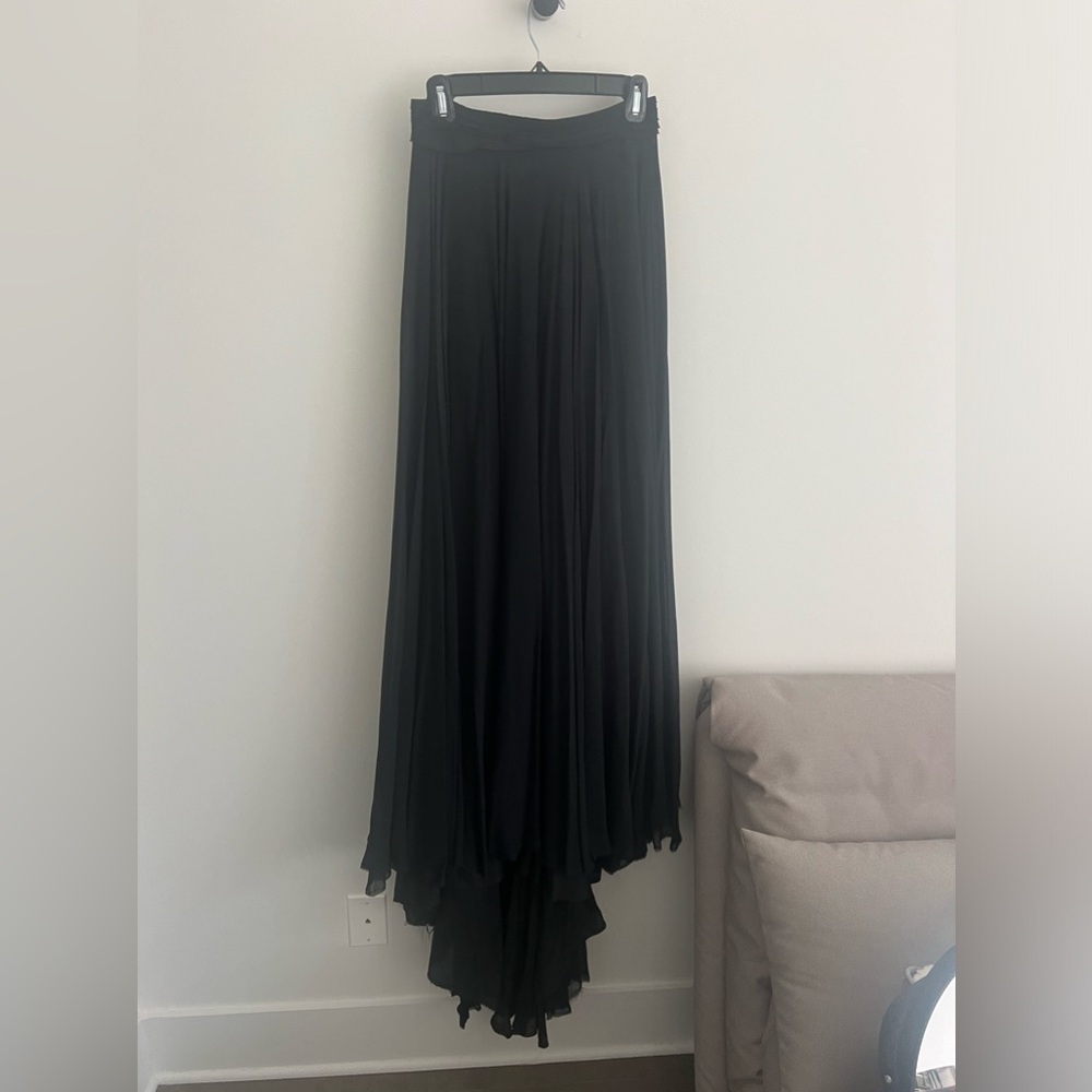 Denis Gagnon long gown skirt black in size 4